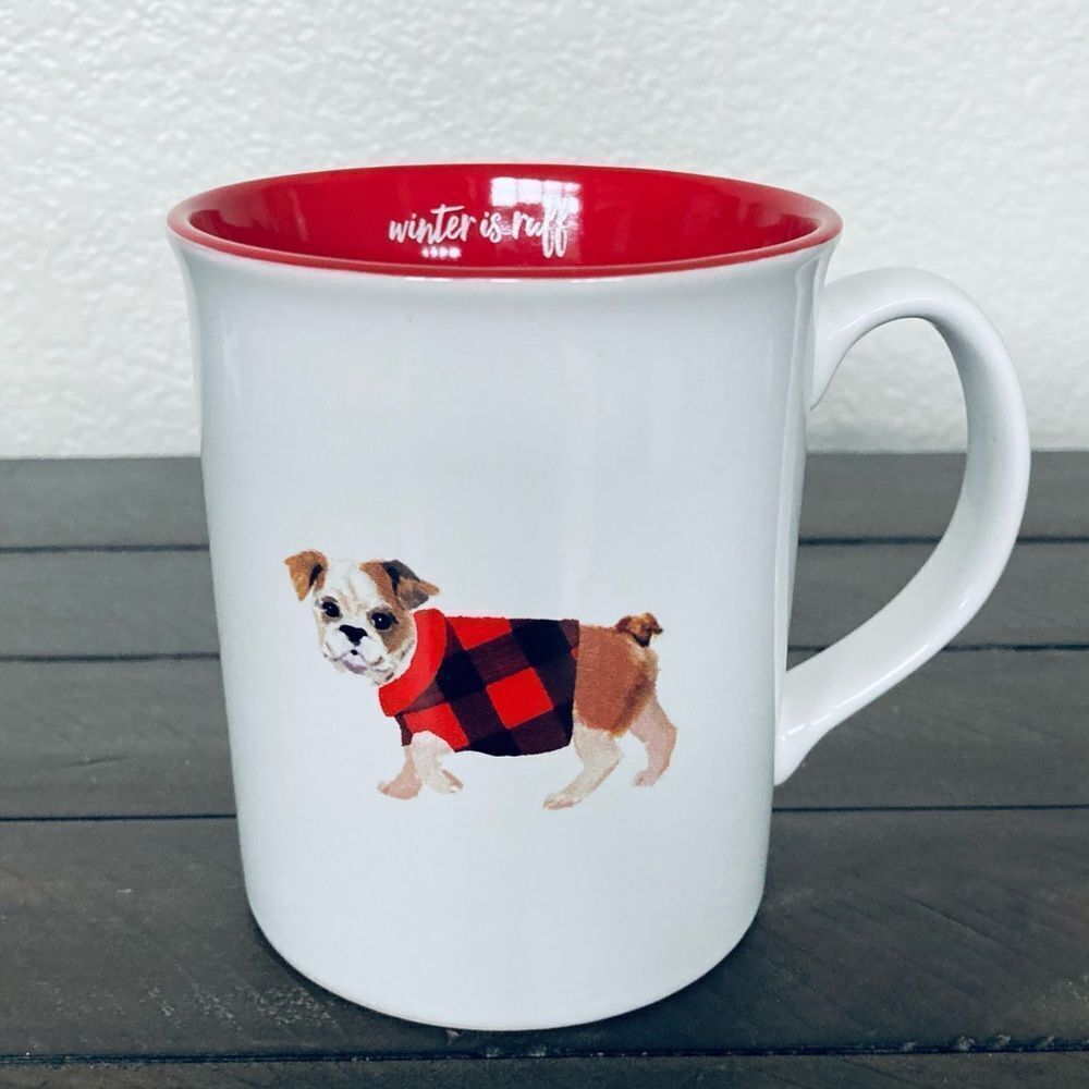 Fringe Sweater Dog “Winter is Ruff” Ceramic Holiday Mug